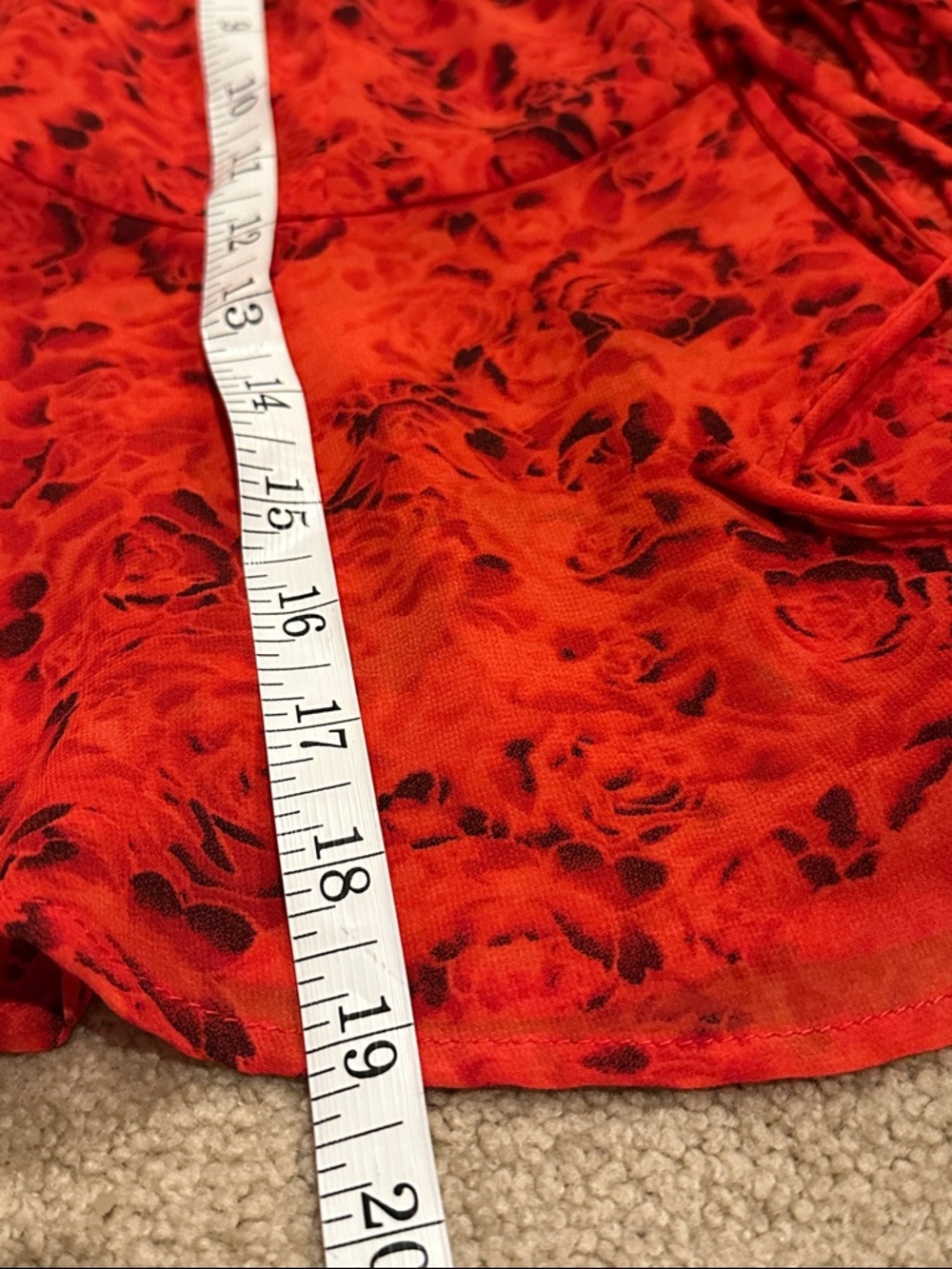 Red Floral Tie-Front Blouse - Women - Picture 5 of 7